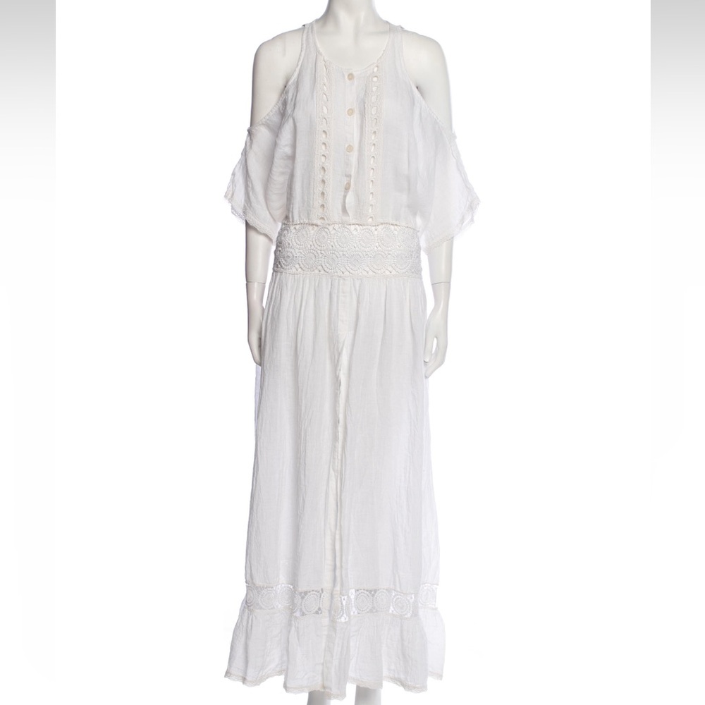 Sunday Saint Tropez  off the shoulder linen dress